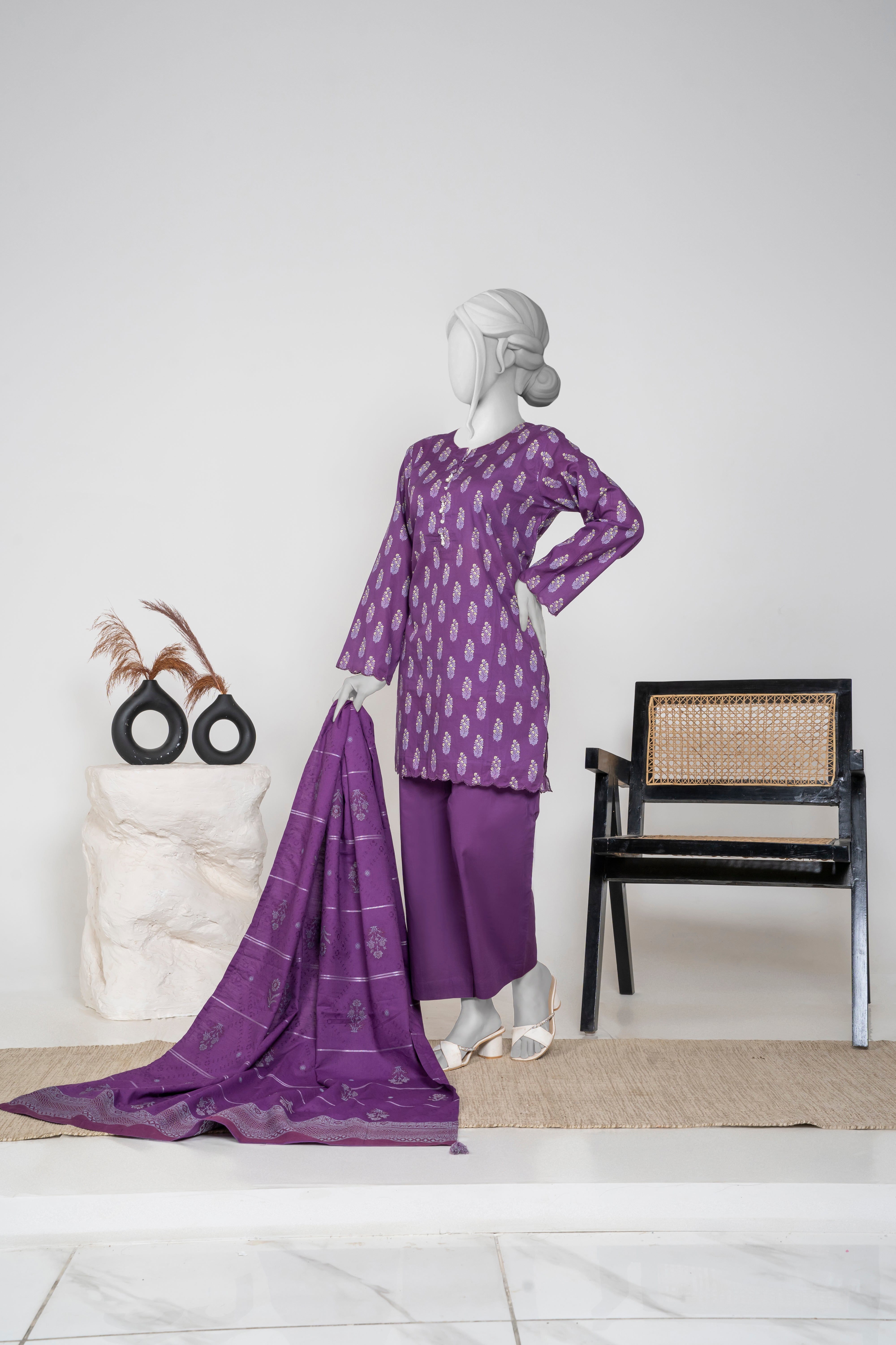 Jacquard 3-Piece (Purple)