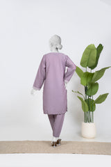 Solid Embroidered | 2-Piece RTW | Lilac
