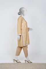 Solid Embroidered | 2-Piece RTW | Beige