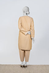 Solid Embroidered | 2-Piece RTW | Beige