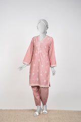 Solid Embroidered | 2-Piece RTW | Pink