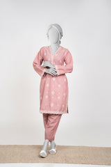Solid Embroidered | 2-Piece RTW | Pink