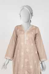 Solid Embroidered | 2-Piece RTW | Mushroom Beige