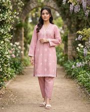 Solid Embroidered | 2-Piece RTW | Pink