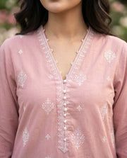 Solid Embroidered | 2-Piece RTW | Pink