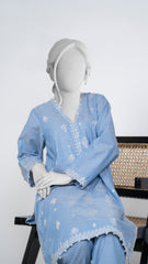 Solid Embroidered | 1-Piece RTW | Sky Blue