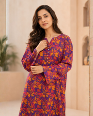 Vibrant Floral Lawn Suit | Premium 2-Piece Unstitched Summer Collection
