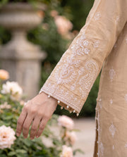 Solid Embroidered | 2-Piece RTW | Beige