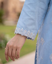 Solid Embroidered | 1-Piece RTW | Sky Blue