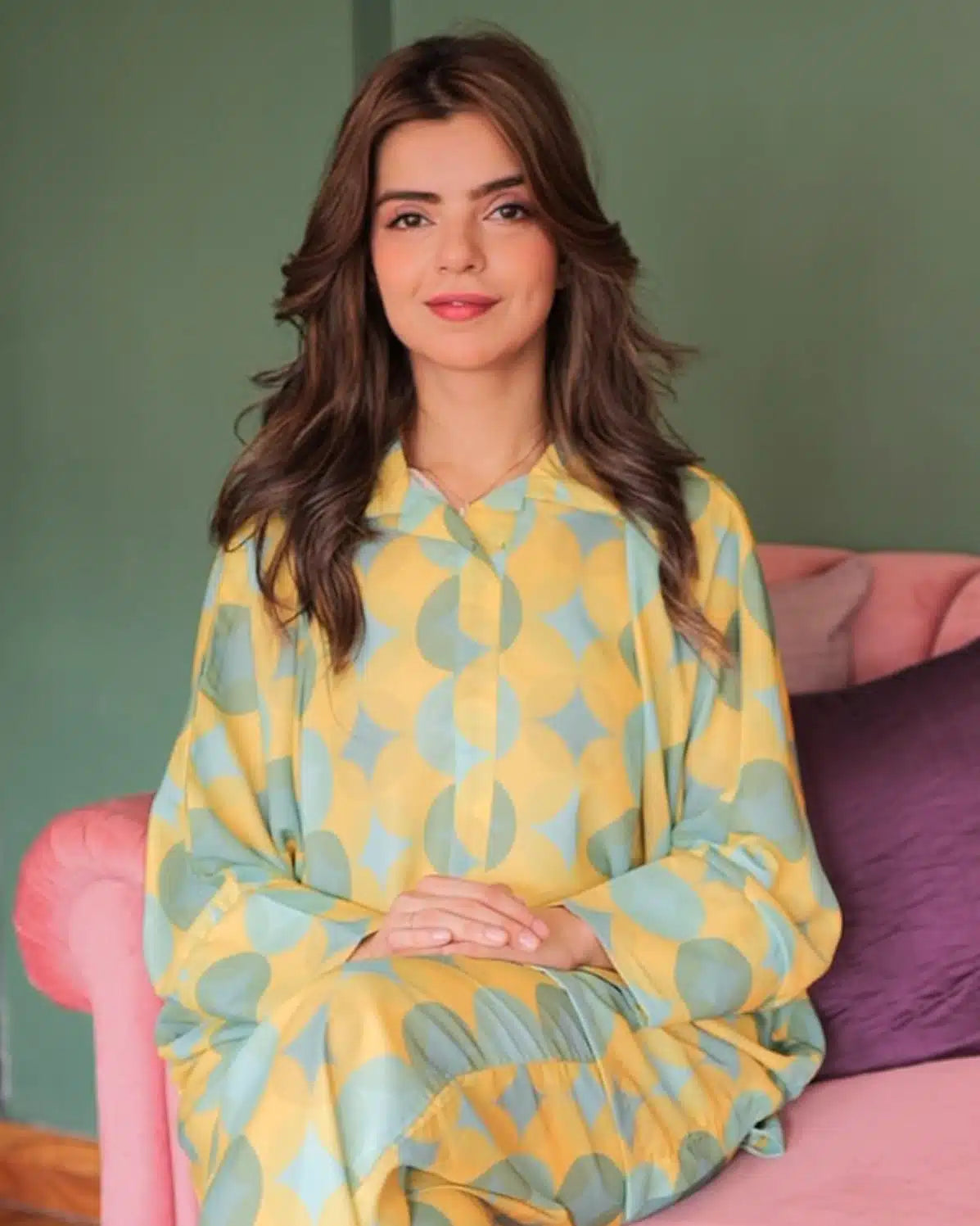 PRINTED ESSENTIAL CO-ORD - Warm Mint