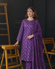 Zafaran Baft | Jacquard 3-Piece (Purple)